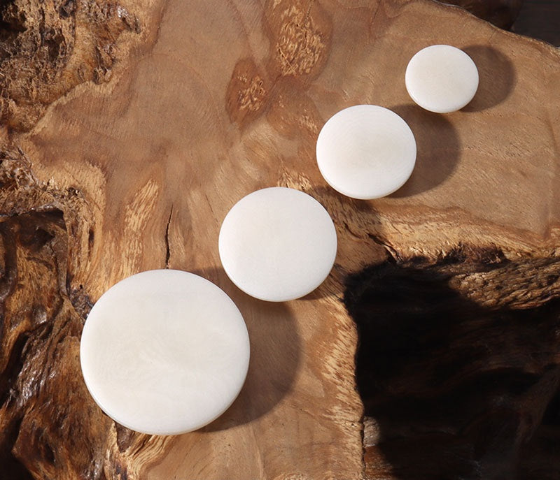 11,5-25mm Runde Flache Verborgene Löcher Corozo Knöpfe für Männer Frauen Cardigans, Mäntel
