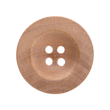 Bottoni in legno di camelia naturale con ampio bordo a quattro fori da 10-25 mm, ecologici, confezione da 120
