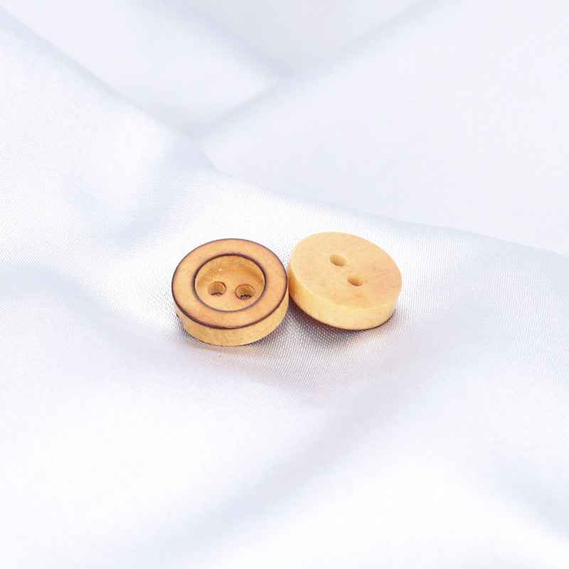 11.5mm Round 2-Hole Poplar Wood Buttons for Children's Sweater Cardigans 60pcs - Lots of Buttons