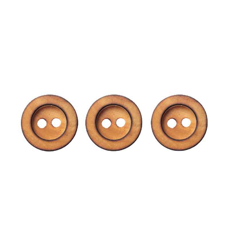 11.5mm Round 2-Hole Poplar Wood Buttons for Children's Sweater Cardigans 60pcs - Lots of Buttons