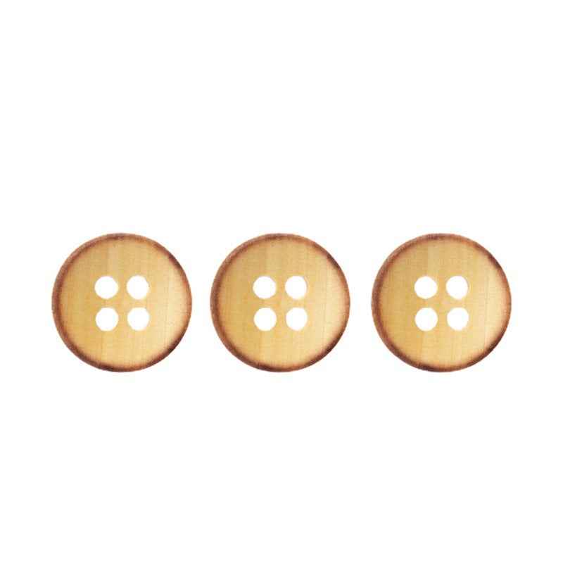 11.5mm Round 4-Hole Poplar Wood Buttons for Children's Sweater Cardigans 60pcs - Lots of Buttons