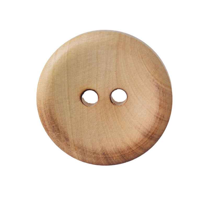 11.5-25mm Fire-burned Boxwood Round 2-Hole Buttons for Children's Clothing - Lots of Buttons