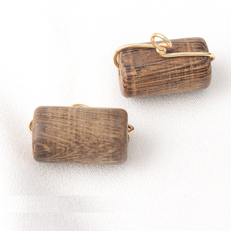 22 x 13mm Bottoni cilindrici in legno per Qipao in seta stile cinese, Hanfu 6 pezzi