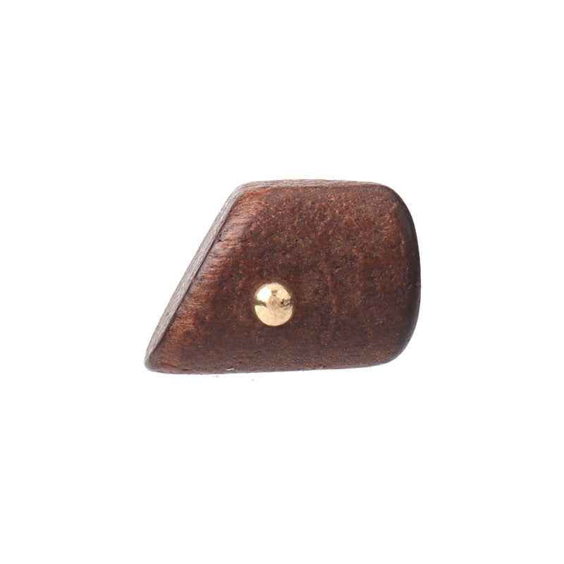 Vintage Dark Brown Long Strip Irregular Trapezoidal Wood Buttons for Children's Jackets 20pcs - Lots of Buttons
