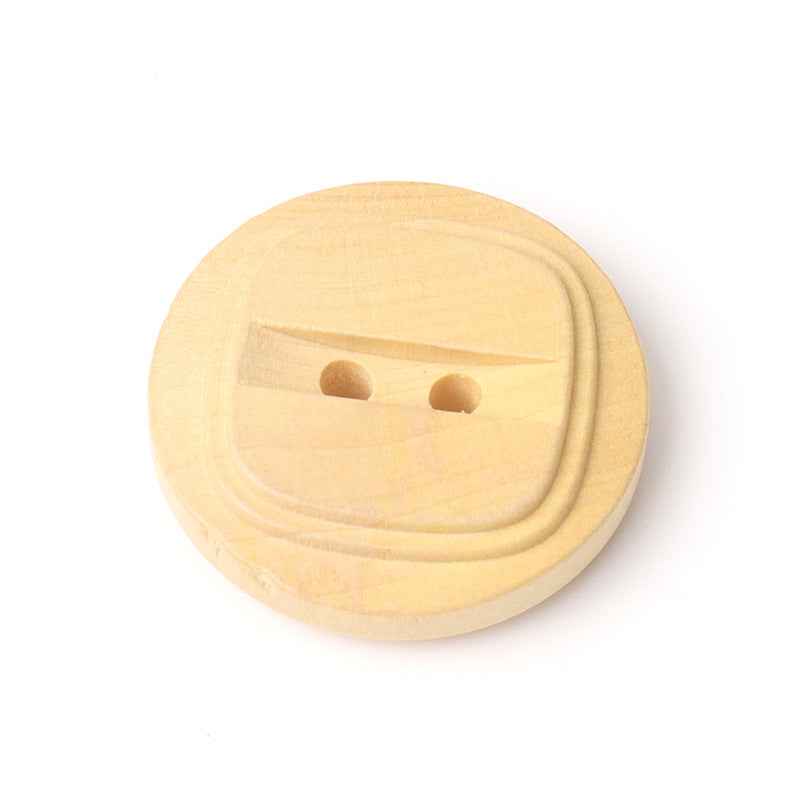 12-22mm Round 2 Hole Natural Poplar Wood Buttons for Children's Sweaters Cardigans - Lots of Buttons