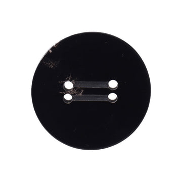 15-25mm Doppio Scanalatura Nero Rotondo 4 Fori Bottoni in Vera Corno 12pz