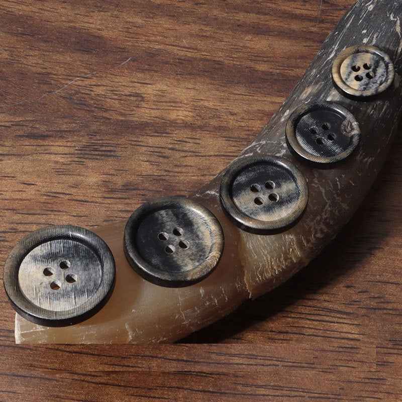 15-25mm Black Genuine Buffalo Horn Buttons for High End Men's Suits and Coats 2pcs - Lots of Buttons