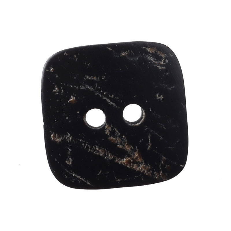 Bottoni in vera corno quadrati da 25 mm con 2 fori e pelle per maglioni e trench 6PCS