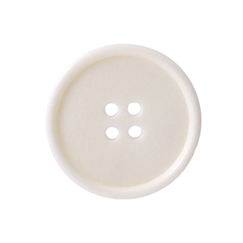 11.5-28mm Bottoni in Osso Off-White a Quattro Fori con Bordo Sottile 40 Pezzi