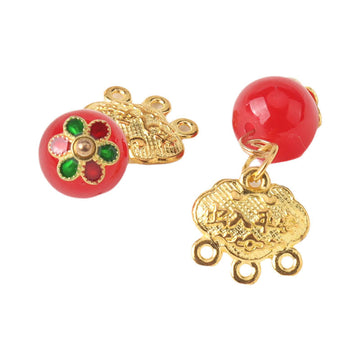 Pendant Chinese Frog Knot Button for Hanfu Qipao with Tassel 12pcs