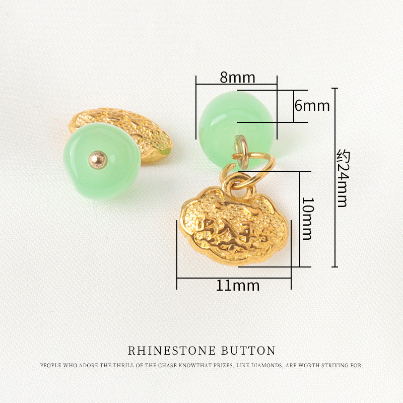 Pendant Chinese Frog Knot Button for Hanfu Qipao with Tassel 12pcs