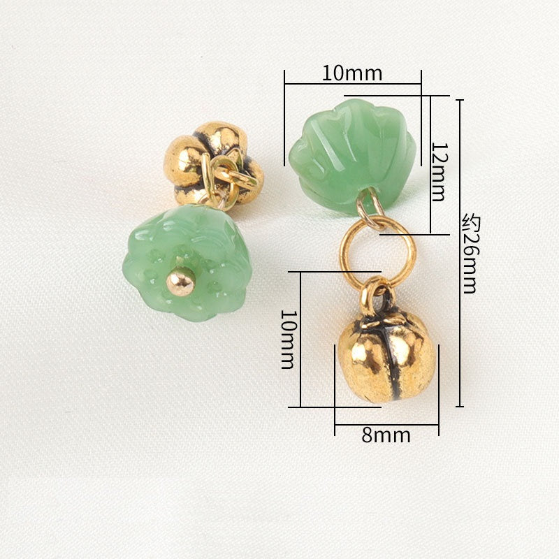 Pendant Chinese Frog Knot Button for Hanfu Qipao with Tassel 12pcs