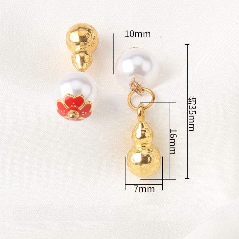 Pendant Chinese Frog Knot Button for Hanfu Qipao with Tassel 12pcs