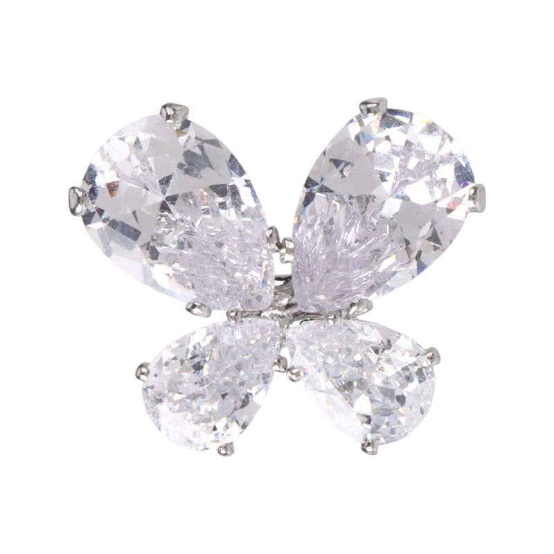 18mm Zircon Butterfly Metal Decorative Button for Women's Coats 4pcs - Lots of Buttons