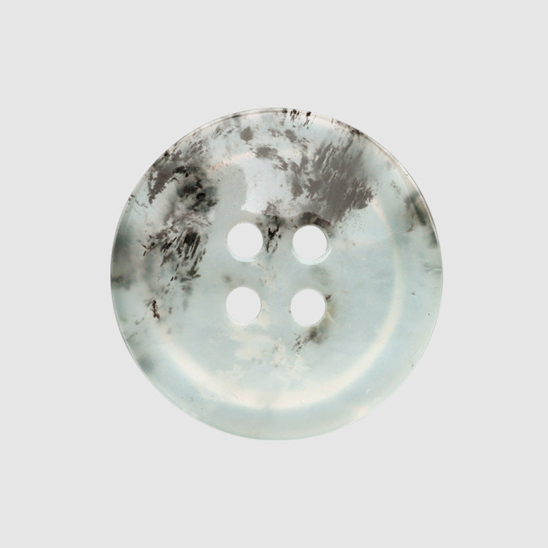 18/25mm Ink Natural Jade Four Hole Buttons for Retro Chinese Garments 2pcs