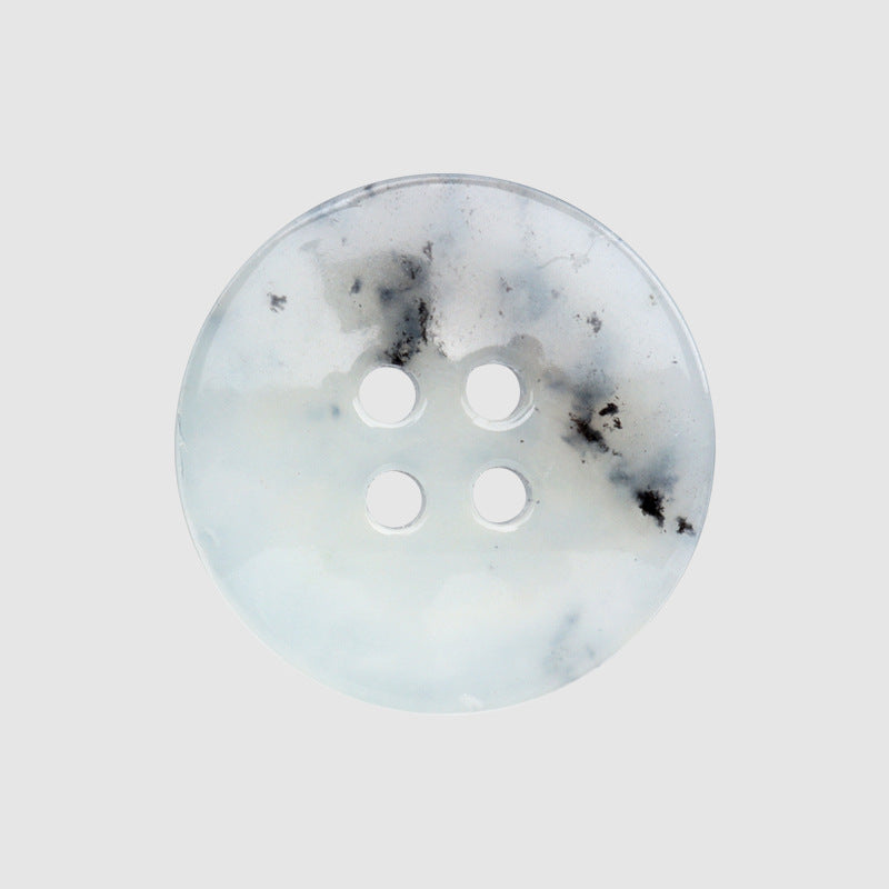 Natural Jade Four Hole Buttons for Fashion Cheongsam Tangzhuang 2pcs