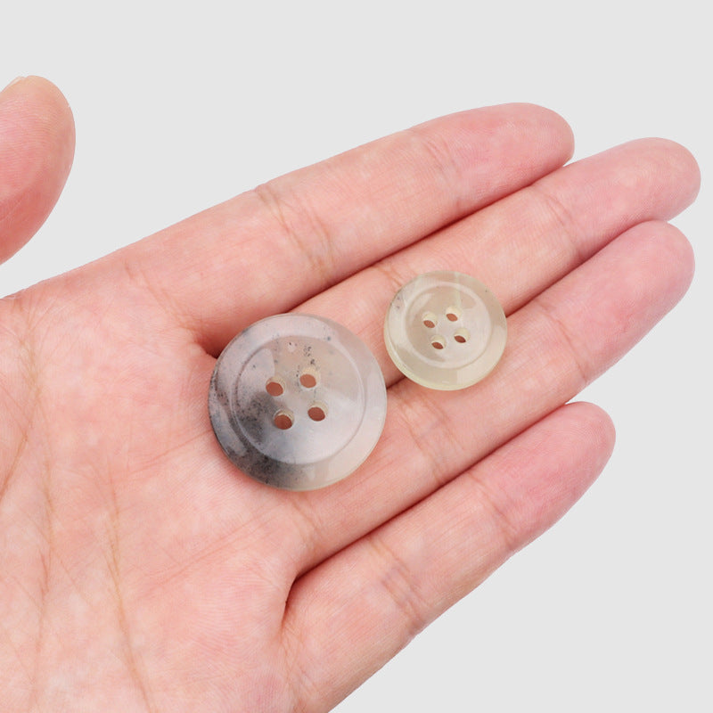 18/25mm Natural Jade Four Hole Buttons for Men and Women Suits 2pcs