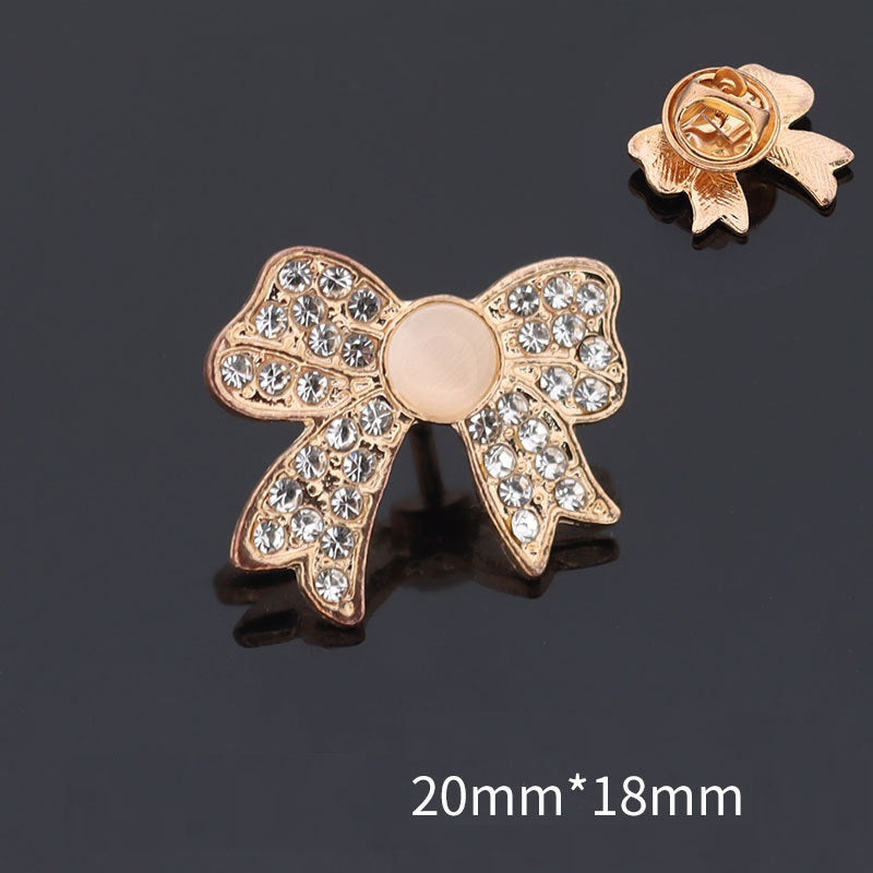 8 Pack Golden Brooches Sunflower Bow Snowflake Bee Cat Angel Flower Four Leaf Clover