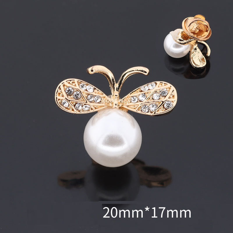 8 Pack Golden Brooches Sunflower Bow Snowflake Bee Cat Angel Flower Four Leaf Clover