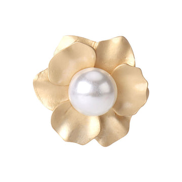 29mm Kultainen lootusmuotoinen helmi metallinen nappi shankilla 2 kpl