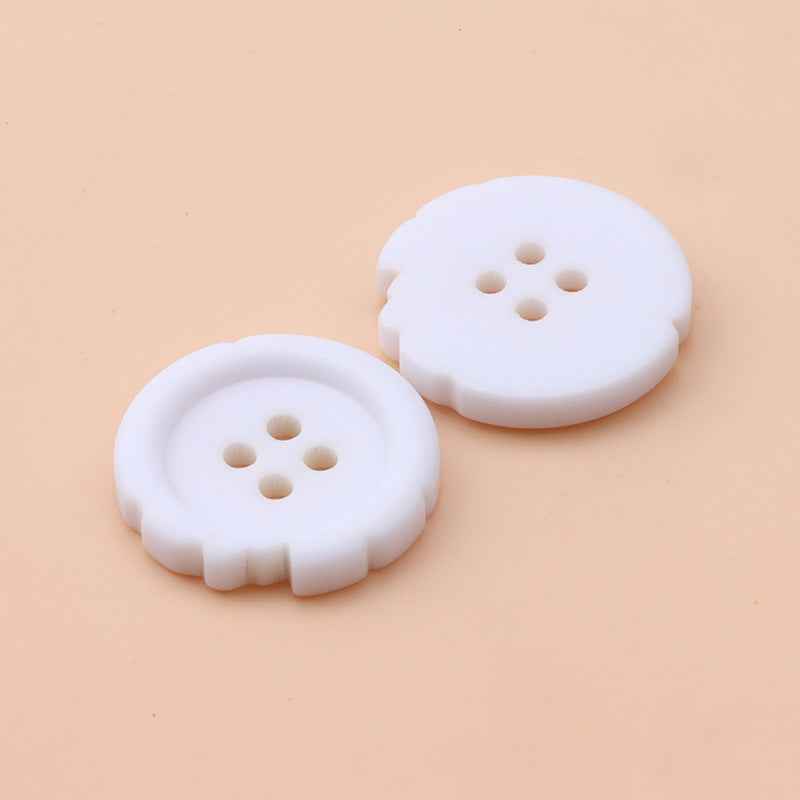15/21/25mm Irregular 4-Hole Black Resin Buttons for Men's Suits and Trousers 30pcs - Lots of Buttons