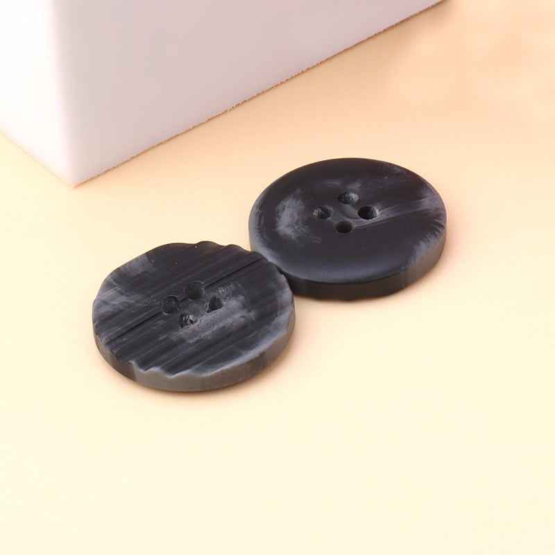 15-30mm Black, Beige, Brown Round 4-Hole Resin Buttons for Men's Suits 30pcs - Lots of Buttons