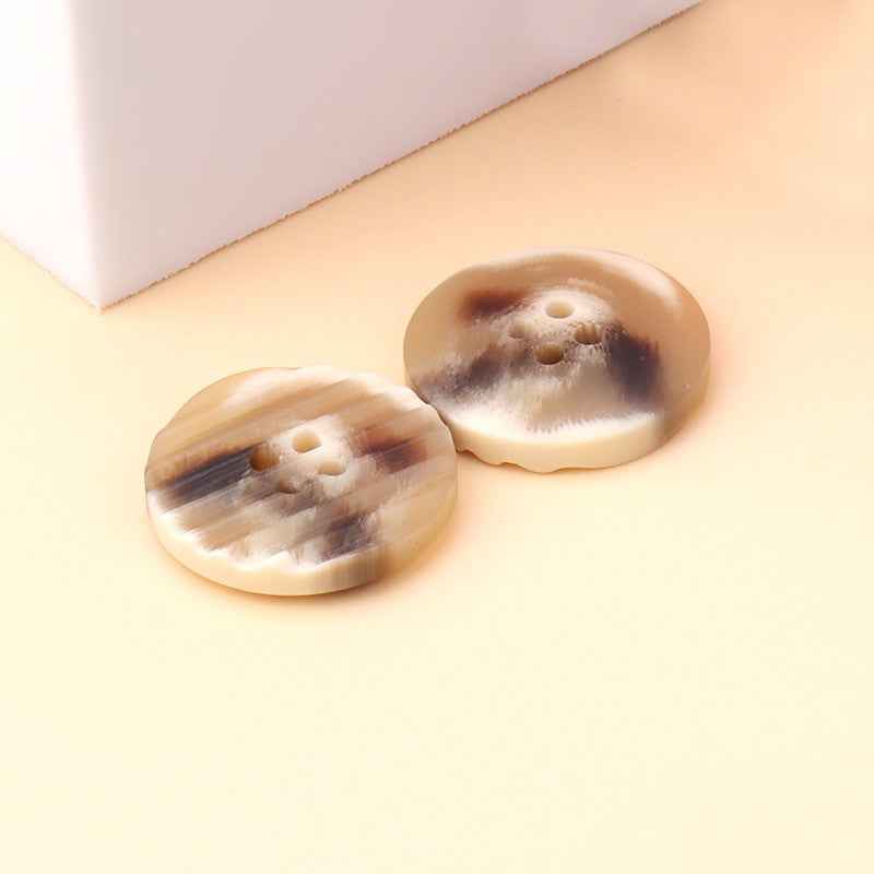 15-30mm Black, Beige, Brown Round 4-Hole Resin Buttons for Men's Suits 30pcs - Lots of Buttons