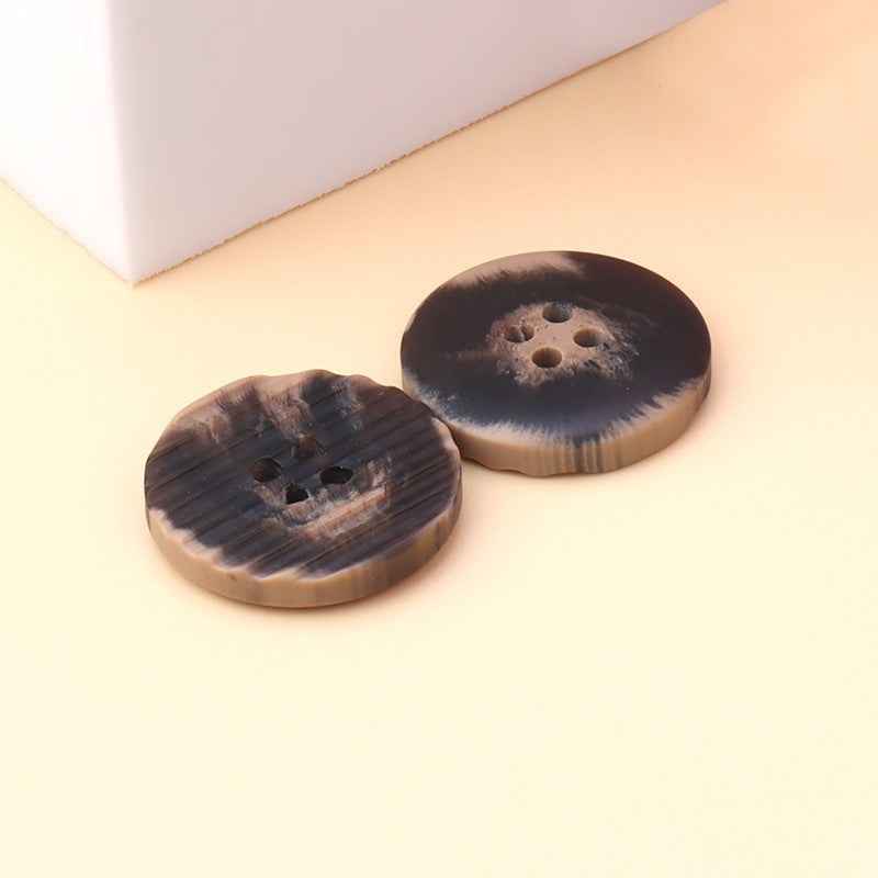 15-30mm Black, Beige, Brown Round 4-Hole Resin Buttons for Men's Suits 30pcs - Lots of Buttons