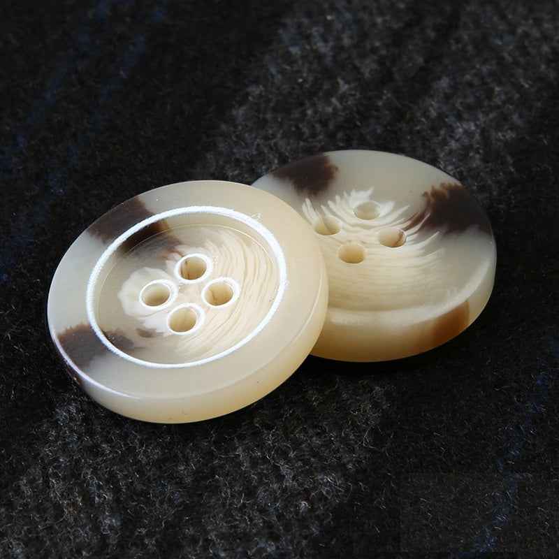 15-25mm Round Resin Four-Hole Buttons for Men's Clothing and Trousers 30pcs - Lots of Buttons