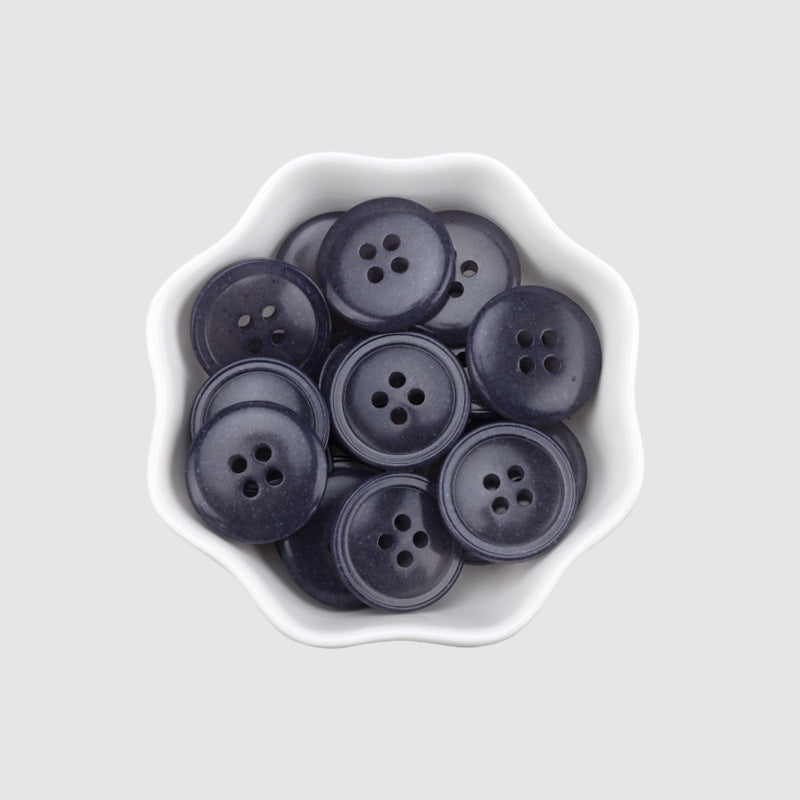 15-25mm Rund Pärlemor Genomskinlig Återvunnen Harpiks Knappar 30 Pack