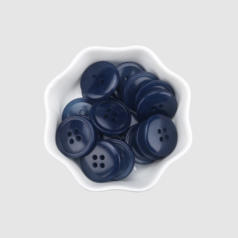 15-25mm Rund Pärlemor Genomskinlig Återvunnen Harpiks Knappar 30 Pack