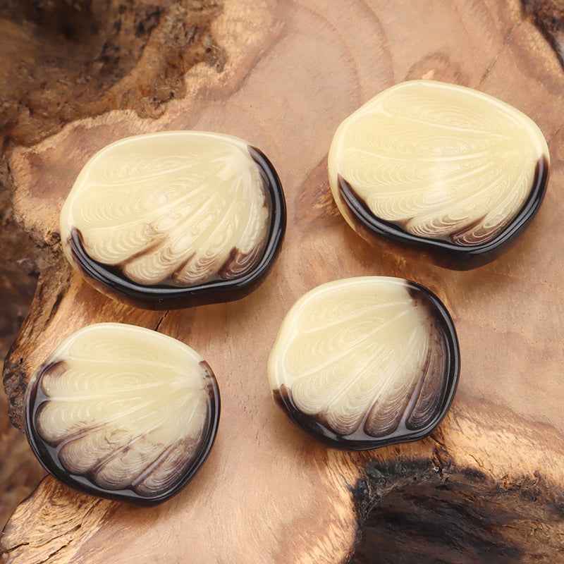 21/23/30/33mm Imitation Shell Shaped Resin Buttons for Women's Coats 20pcs - Lots of Buttons
