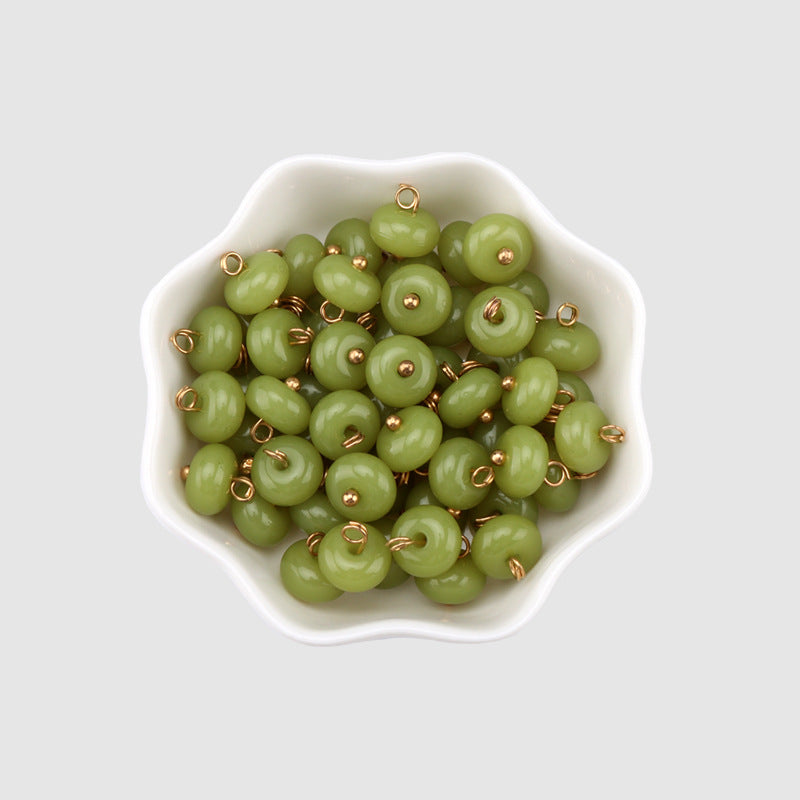 10mm Chinese Resin Buttons Grass Green Royal Blue for Stand-Collar Shirts 30 Pack