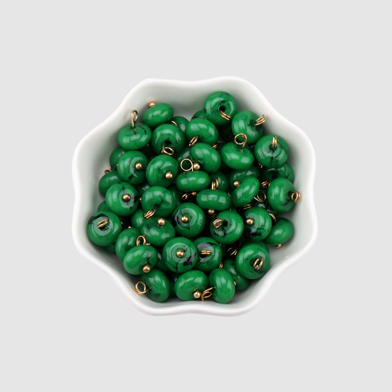 10mm Chinese Resin Buttons Grass Green Royal Blue for Stand-Collar Shirts 30 Pack