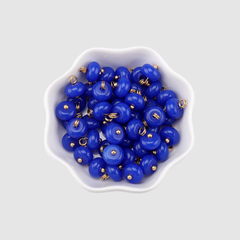 10mm Chinese Resin Buttons Grass Green Royal Blue for Stand-Collar Shirts 30 Pack