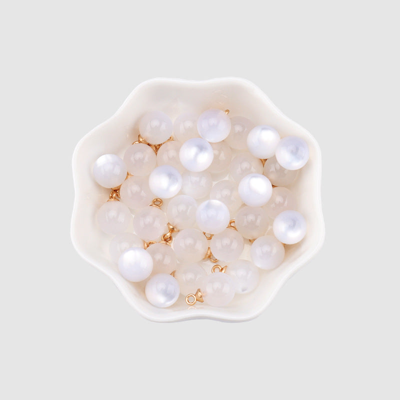 9mm Resin Bead Buttons for Women's Shirts Chiffon Tops Cheongsam 40pcs - Lots of Buttons
