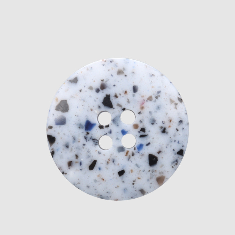 15-25mm Round Marble Texture Recycled Resin Buttons 30 Pack