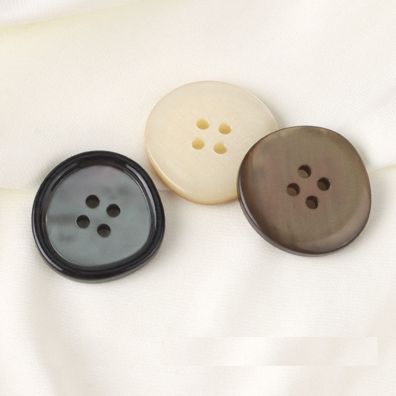 17,5-30 mm Vattendroppe Svart Beige Brun Harpiks Knappar för Jackor 20 st