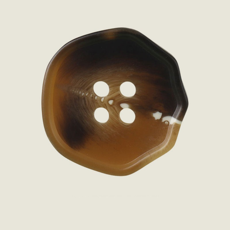 18-28mm Oregelbundet Formade Fyra Ögon Resin Knappar för Kostymer Byxor 20st