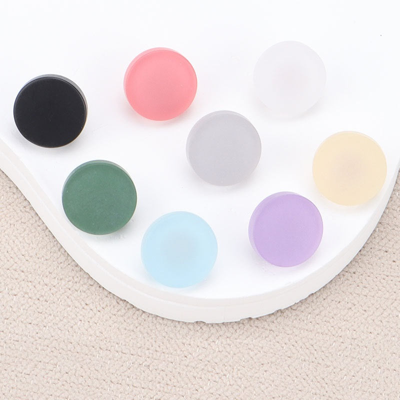 11mm Colorful Resin Flat Shank Shirt Button for Children's Blouses 80 Pack - Lots of Buttons