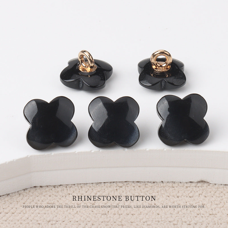 9.5mm Flower Shaped Resin Shank Buttons for Children's Sweaters 60 Pack - Lots of Buttons