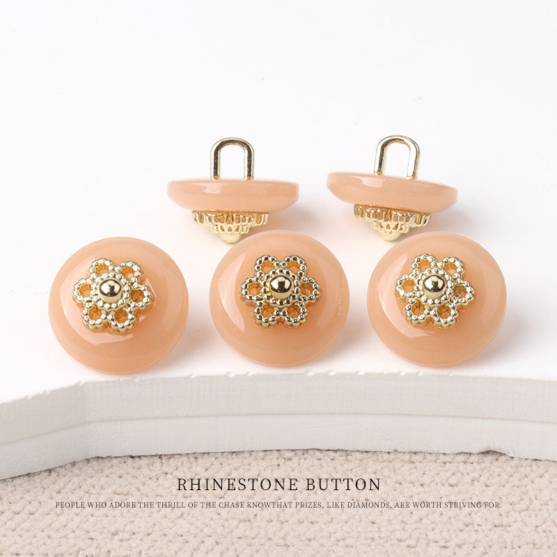 11mm Chinese Resin Floral Shank Buttons for Qipao and Retro Shirts 30 Pack