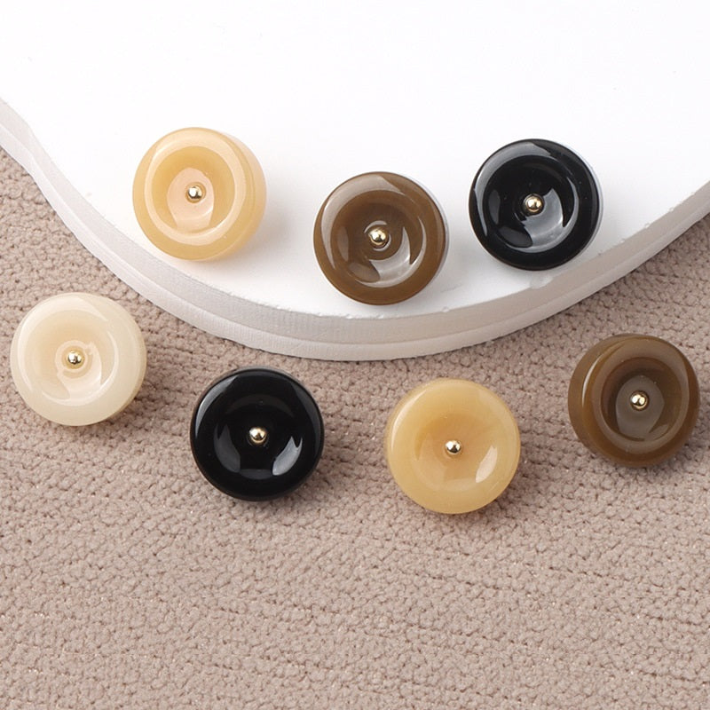 11mm Round Resin Shank Buttons for Women's Cheongsam Shirts Hanfu 20pcs - Lots of Buttons