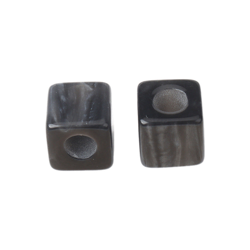 8mm Fyrkantiga Pärlade Knappar med Runda Hål för Handgjorda DIY Tillbehör 30 Pack