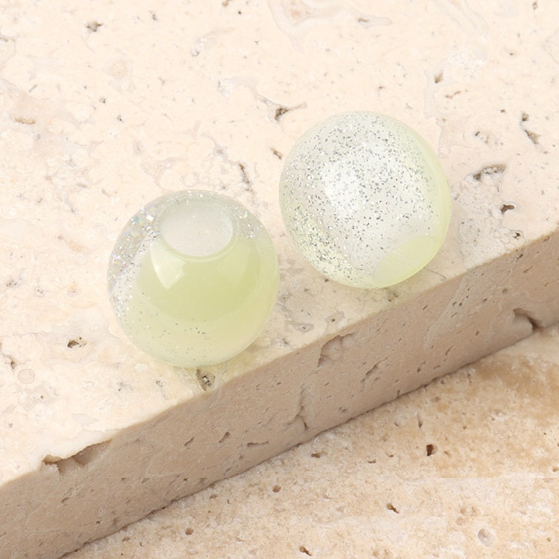 12mm 10-Color Resin Beads with Pearl Luster for Handmade DIY Jewelry 50 Pack