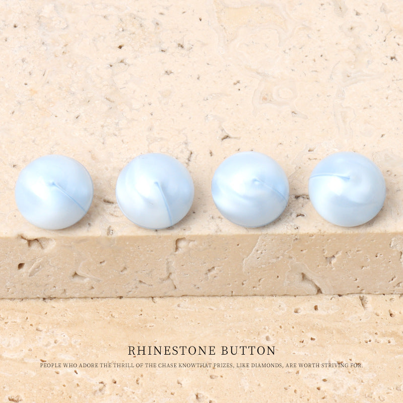 11mm Colorful Round Mushroom Acrylic Button with Metal Shank 28 Pack