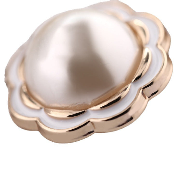 11.5/12.5mm Pearl Oiled Flower Metal Small Button for Shirt Cuffs 20pcs - Lots of Buttons