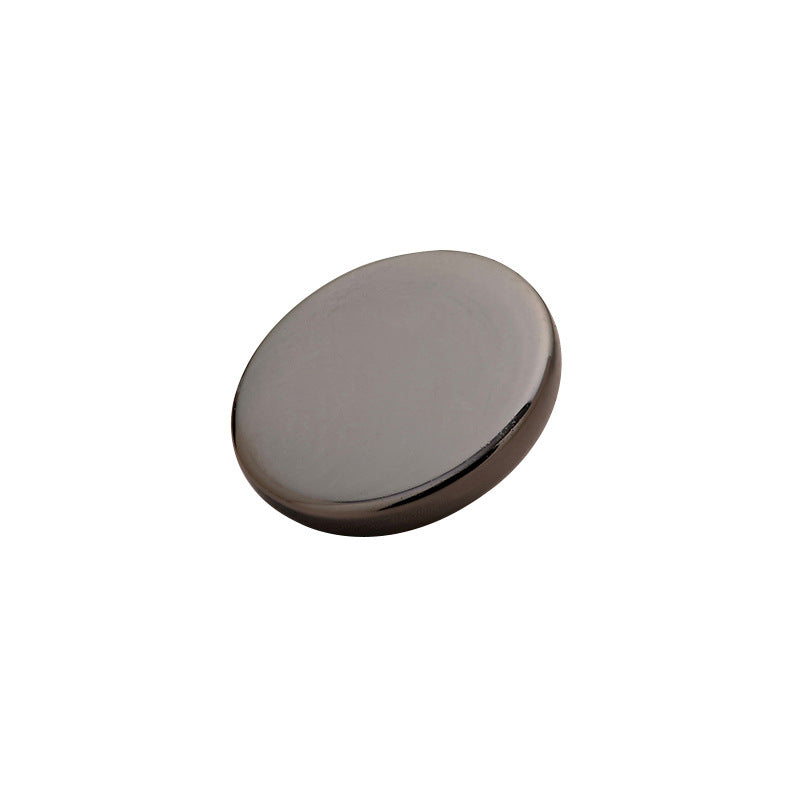 10mm Black Metal Flat Exquisite Round Shirt Button 12pcs - Lots of Buttons