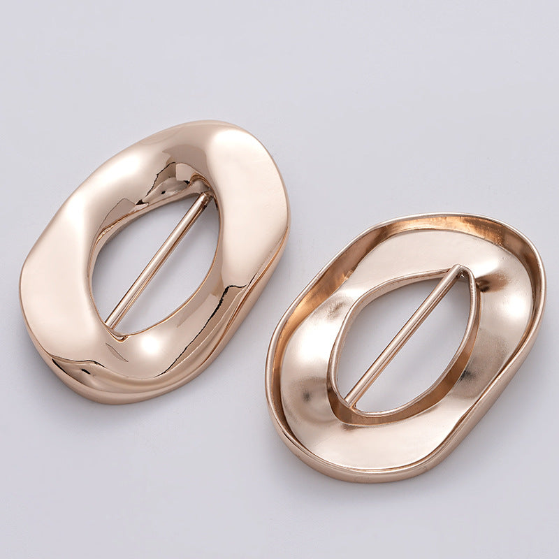 Irregular Shaped Decorative Buckle for Coats and Swimsuits 2PCS - Lots of Buttons