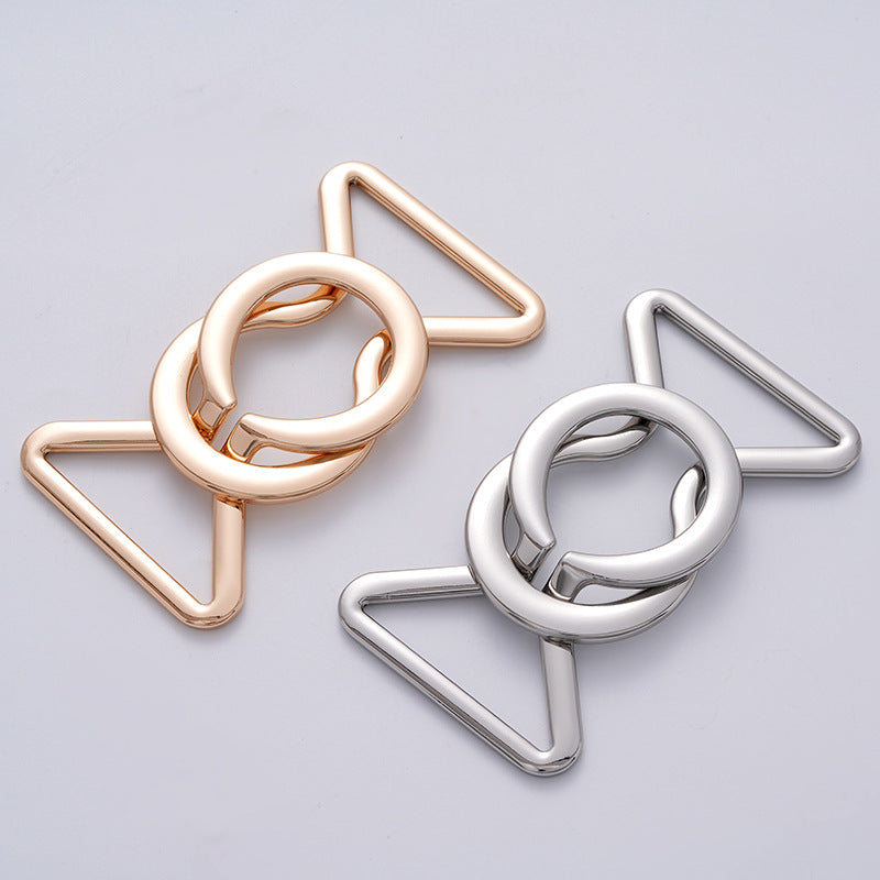 Chinese Style Waist Adjusting Decorative Metal Coat Belt Buckle 2pcs - Lots of Buttons